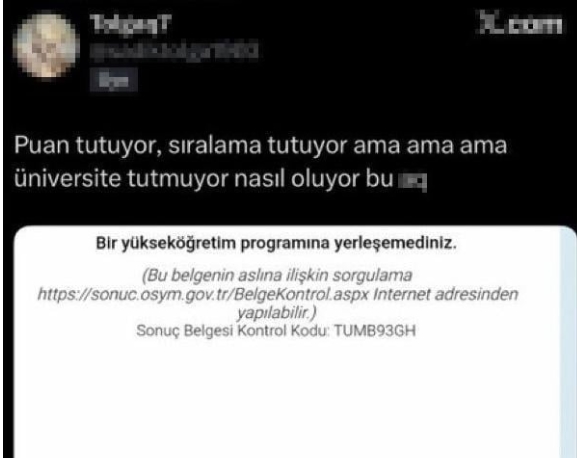 YKS yerleştirme sonuçlarında hata var mı?
