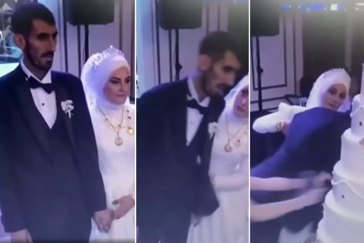 2 gündür uyumayan damat, pasta kesilirken yere yığıldı