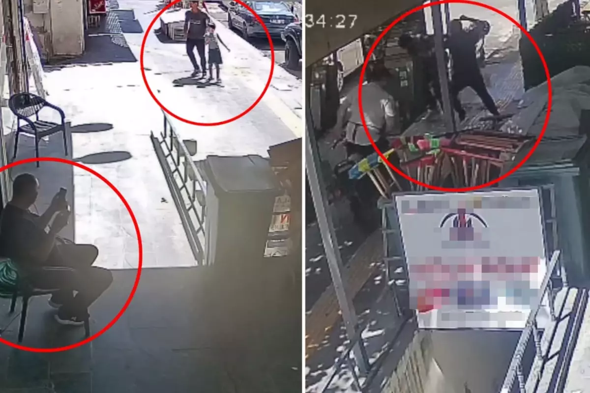 Sokak ortasında çocuğu kaçırmak istedi, esnaf son anda engel oldu