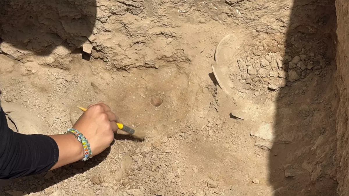 Milas'ta Beçin Kalesi Kazılarında M.Ö. 5-6. Yüzyıla Ait Seramikler ve Tabla Oyunlarına Ait Zarlar Bulundu