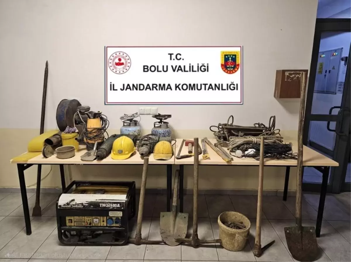 Bolu'da Kaçak Kazı Yapan 3 Kişi Suçüstü Yakalandı