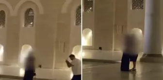 Büyük Çamlıca Camii'nde tartışma yaratan görüntü: Burada iki kişi öpüşüyor