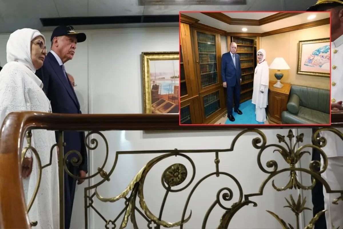 Cumhurbaşkanı Erdoğan, Emine Erdoğan ile birlikte Savanora Yatı'nı ziyaret etti