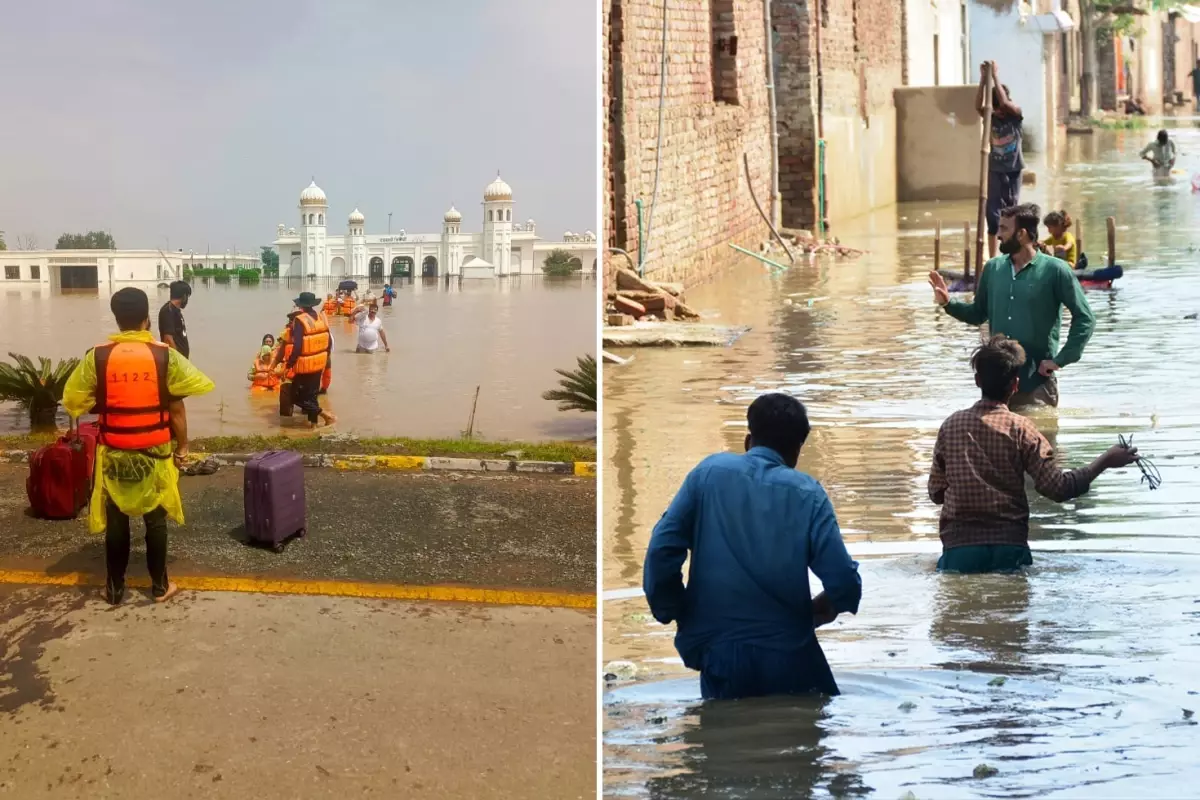 Hindistan barajlardaki fazla suyu boşalttı, Pakistan'da sel meydana geldi: 22 ölü