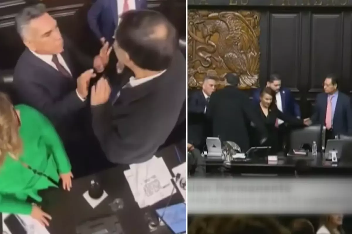 Meksika Senatosu'nda kavga! Muhalefet lideri başkana yumruk attı