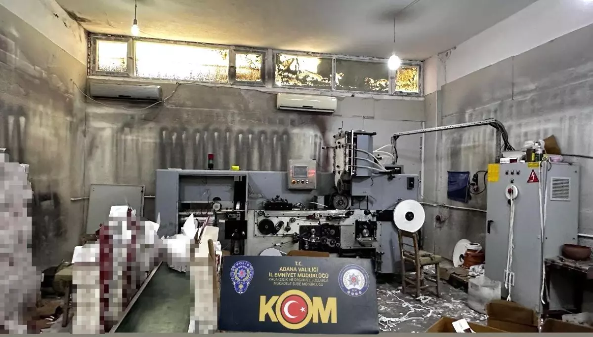 Adana'da Kaçak Makaron Üretim Tesisi Baskını