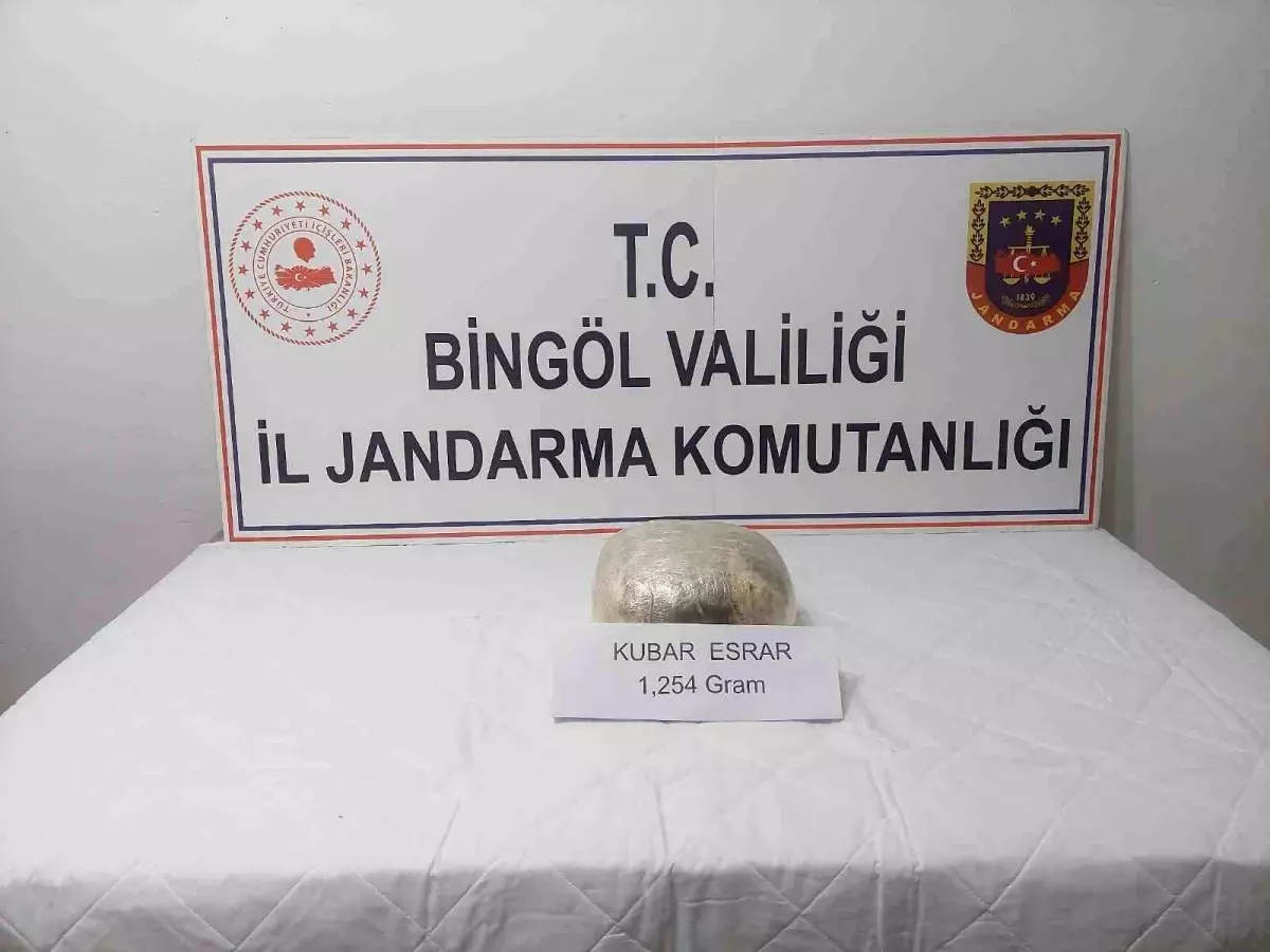 Bingöl'de Jandarma Ekipleri 1 Kilo 254 Gram Esrar Ele Geçirdi