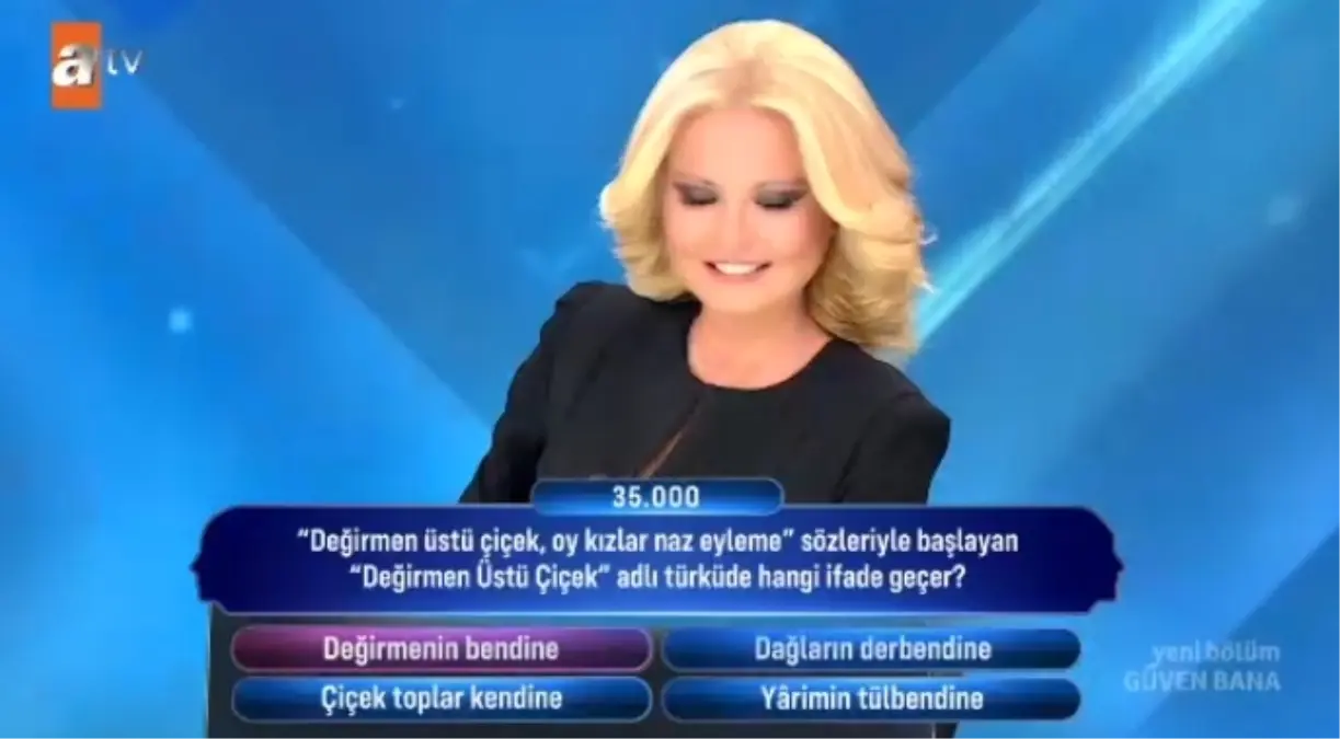 'Değirmen üstü çiçek, oy kızlar naz eyleme' sözleriyle başlayan 'Değirmen Üstü Çiçek' adlı türküde hangi ifade geçer?