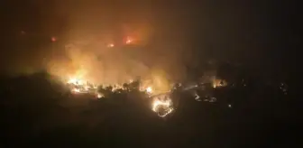 Denizli'de başlayıp Aydın'a sıçrayan yangın yeniden büyüdü! Evler yanmaya başladı