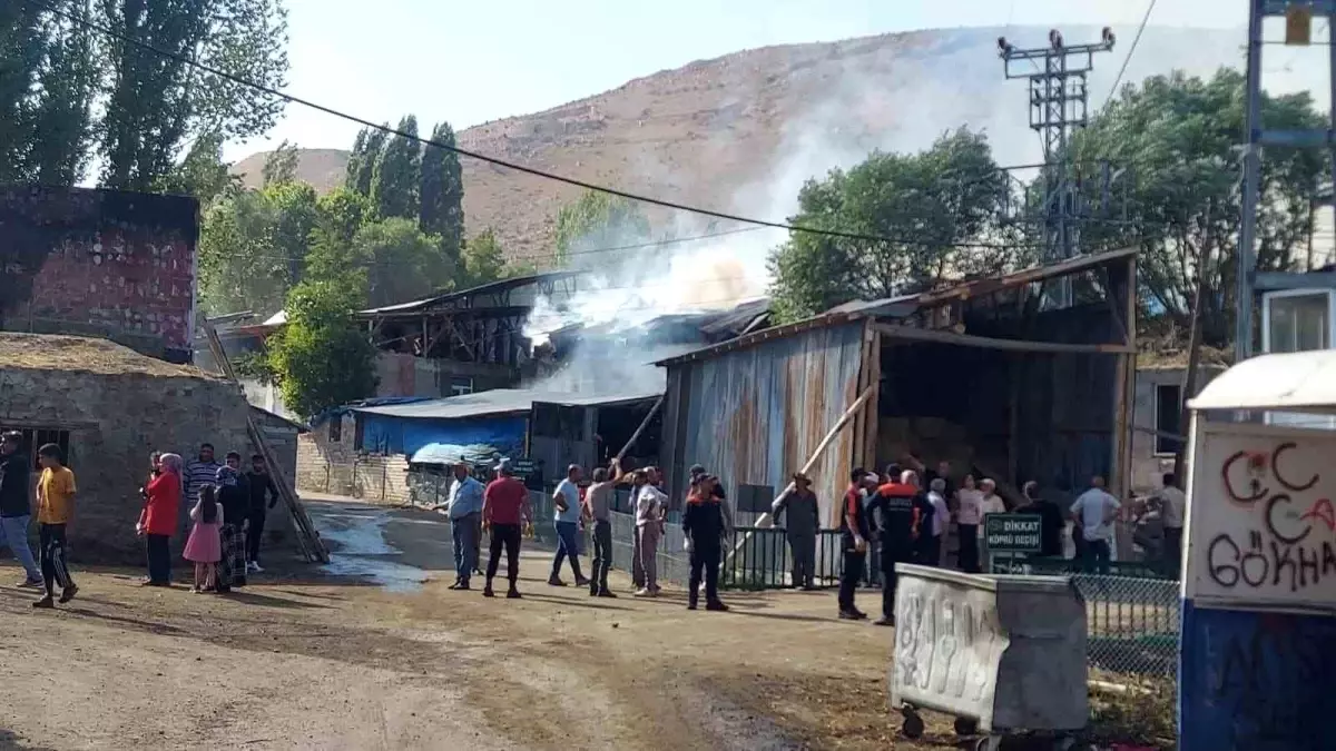 Erzurum'un Kırmızıtaş Köyü'nde Yangın Seferberliği