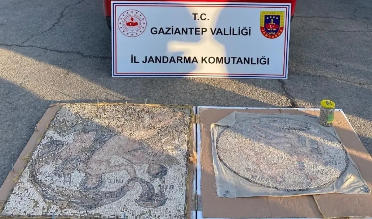 Gaziantep'te Tarihi Mozaikler Ele Geçirildi