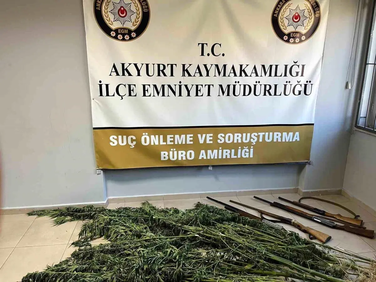Ankara'da Uyuşturucu Operasyonu: Hint Keneviri ve Ruhsatsız Tüfekler Ele Geçirildi