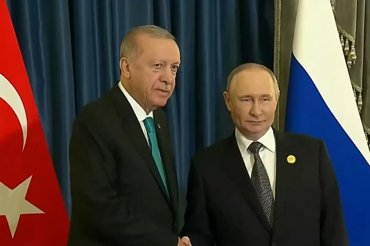 Cumhurbaşkanı Erdoğan ve Putin görüşüyor! İşte ilk görüntü