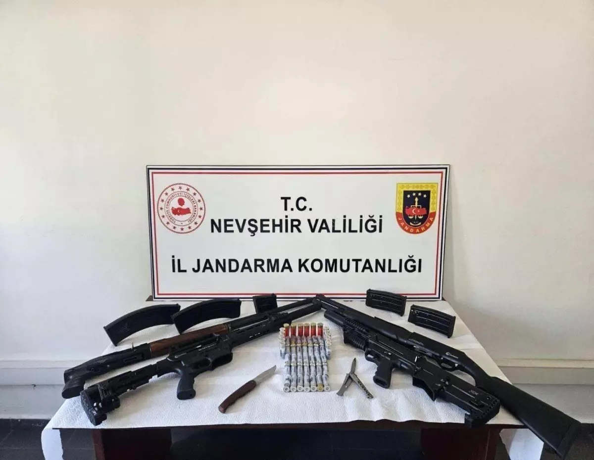 Nevşehir'de Ruhsatsız Silah ve Mühimmat Ele Geçirildi
