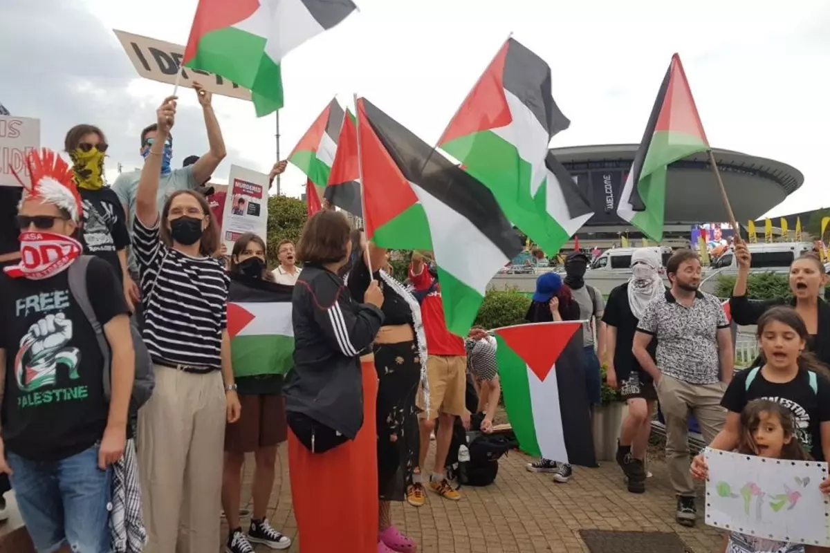 Maç öncesi protesto! Polonyalılar, İsrail marşını yuhaladı