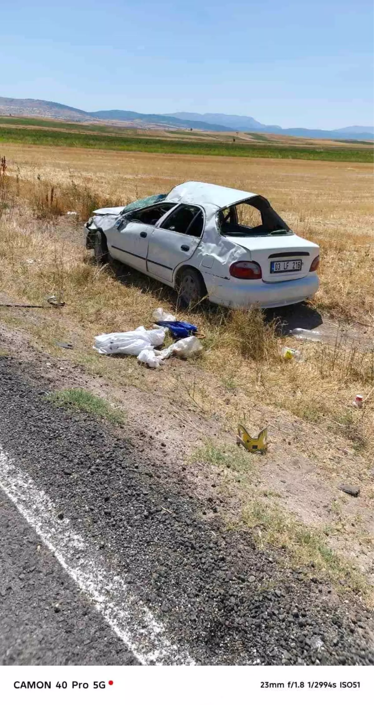 Afyonkarahisar'da Takla Atan Otomobilde 4 Kişi Yaralandı