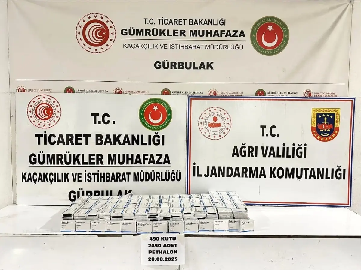 Doğubayazıt'ta 2 bin 450 uyuşturucu hap ele geçirildi