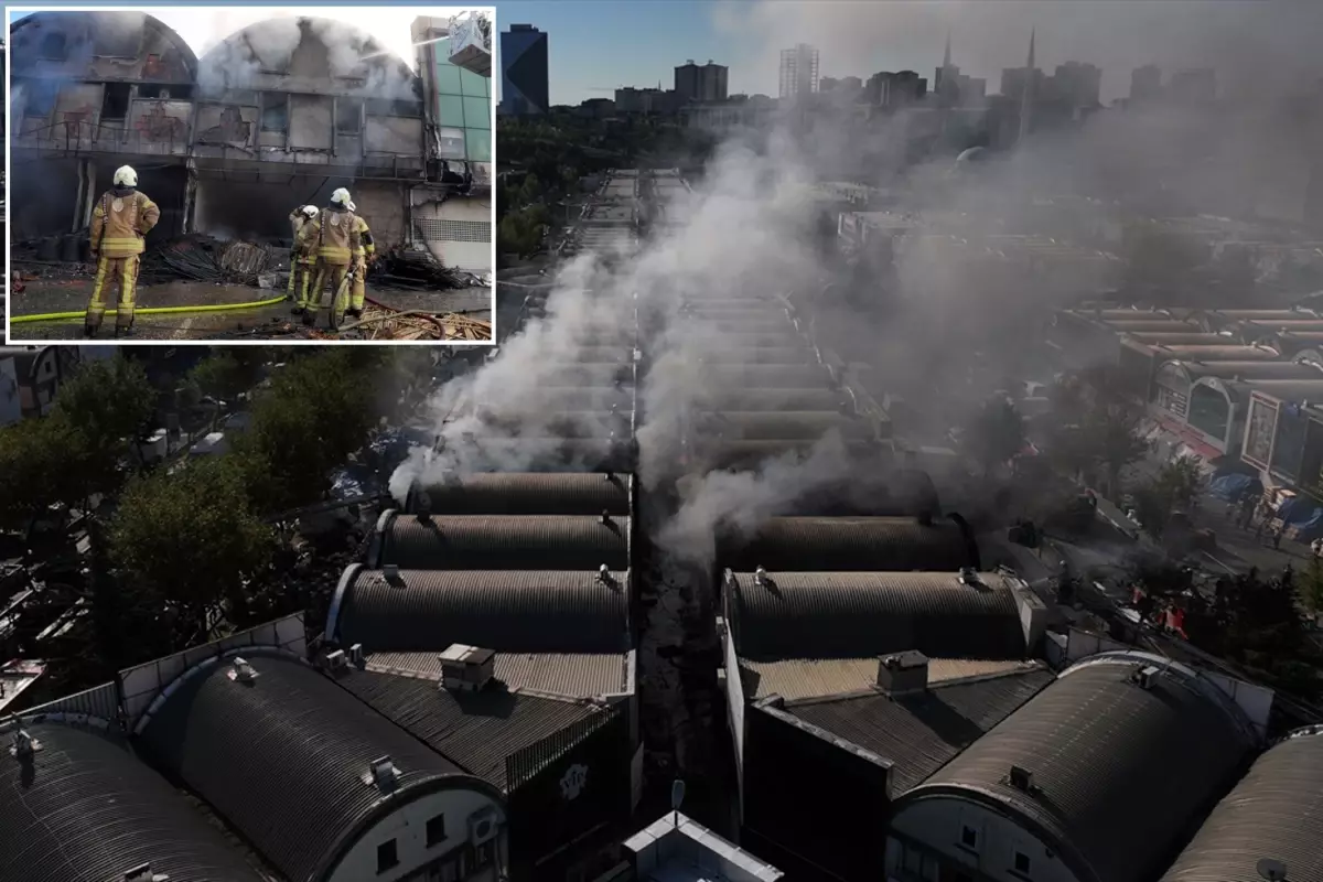 İstanbul'un göbeğinde büyük yangın! 17 iş yeri ağır hasar gördü
