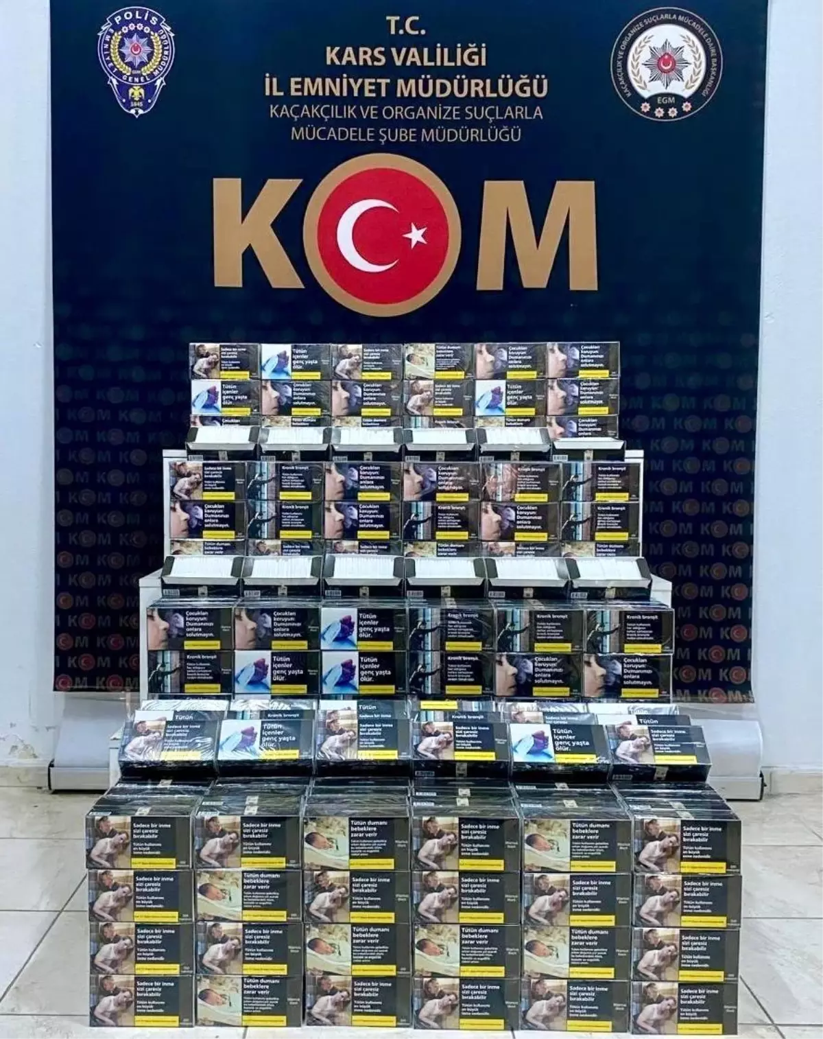 Kars'ta Kaçakçılık Operasyonu: 100 Bin Boş, 21 Bin 760 Dolu Makaron Ele Geçirildi