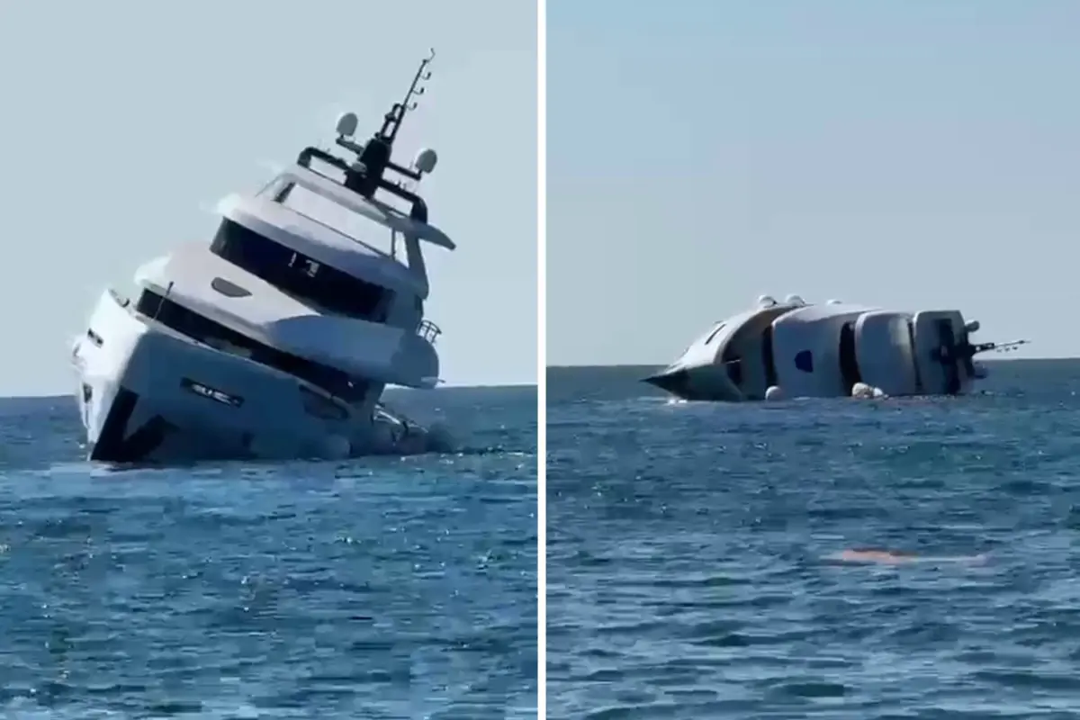 Yapımı tamamlanıp sahibine teslim edilen lüks yat 15 dakikada battı