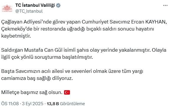 istanbul da cumhuriyet savcisi bogazi kesilerek 19011400 185 m