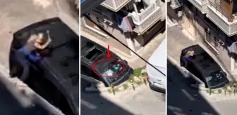 'Kocanı çağır, bekliyorum' diye bağırıp aracı çekiçle parçaladı