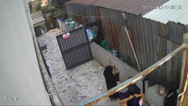 Bahçede bir garip görüntü! Kıyafetlerini böyle değiştirdiler