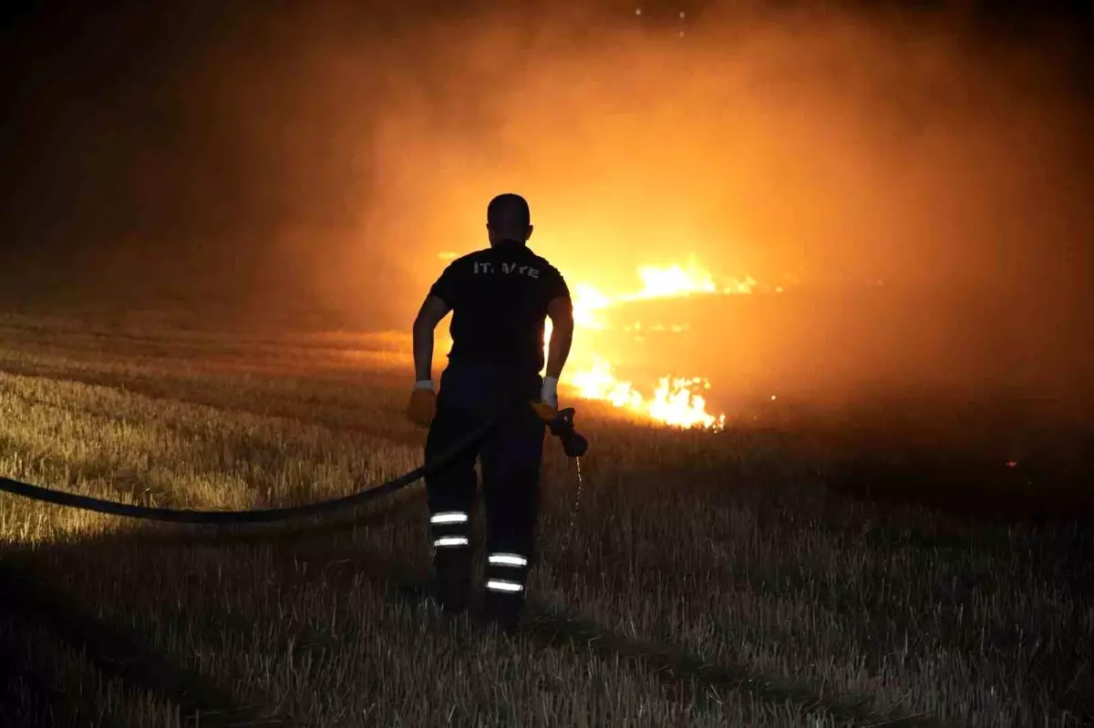 Edirne'de Anız Yangını Kontrol Altına Alındı