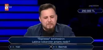 Espresso kelimesinin Latince kökenli anlamı nedir?