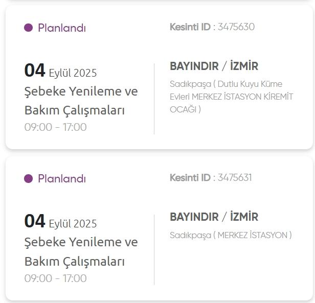 İzmir GEDİZ elektrik kesintisi! 4 Eylül İzmir'de elektrik kesintisi ne zaman bitecek, elektrikler ne zaman gelecek? İzmir GEDİZ elektrik kesintisi! 4 Eylül İzmir'de elektrik kesintisi ne zaman bitecek, elektrikler ne zaman gelecek?