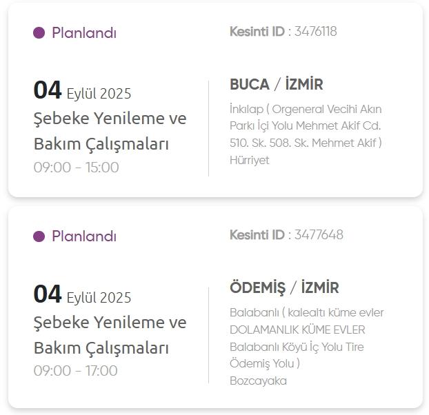 İzmir GEDİZ elektrik kesintisi! 4 Eylül İzmir'de elektrik kesintisi ne zaman bitecek, elektrikler ne zaman gelecek? İzmir GEDİZ elektrik kesintisi! 4 Eylül İzmir'de elektrik kesintisi ne zaman bitecek, elektrikler ne zaman gelecek?