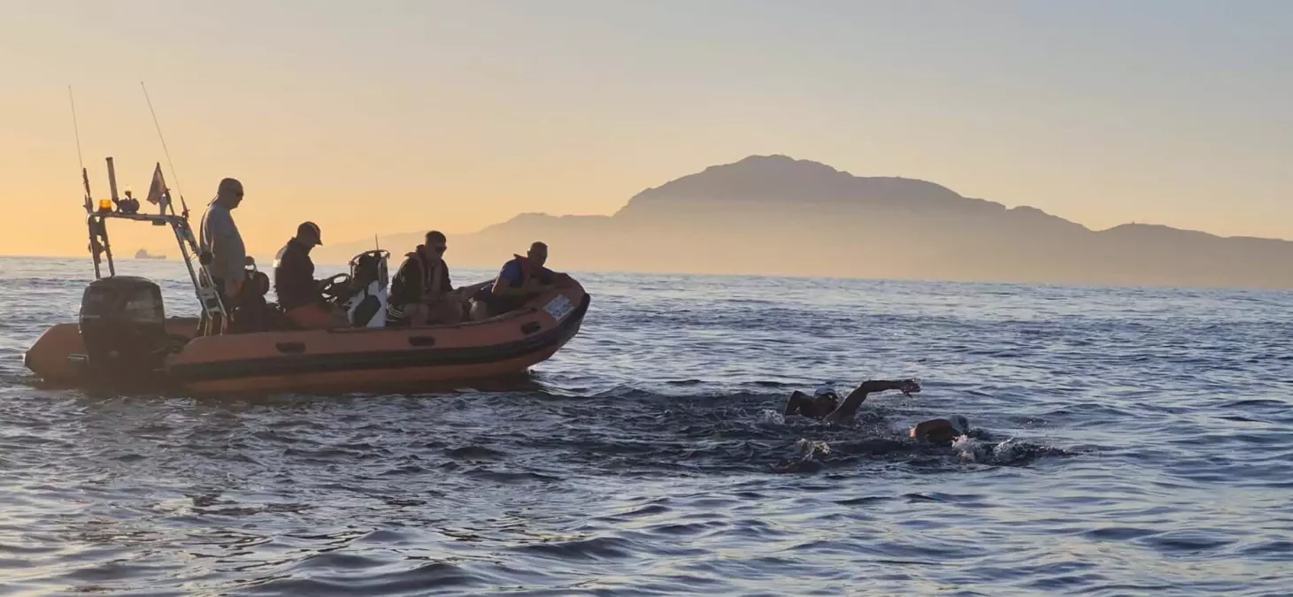 Otizmli Yüzücü Tuna Tunca, Cebelitarık Boğazı'nı Geçmeye Başladı