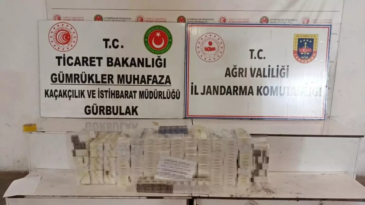 Ağrı'da Gürbulak Sınır Kapısı'nda 4 Bin 450 Paket Kaçak Sigara Ele Geçirildi
