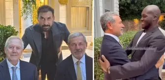 Aziz Yıldırım ve Aykut Kocaman yan yana! Fenerbahçe'nin efsaneleri düğünde buluştu