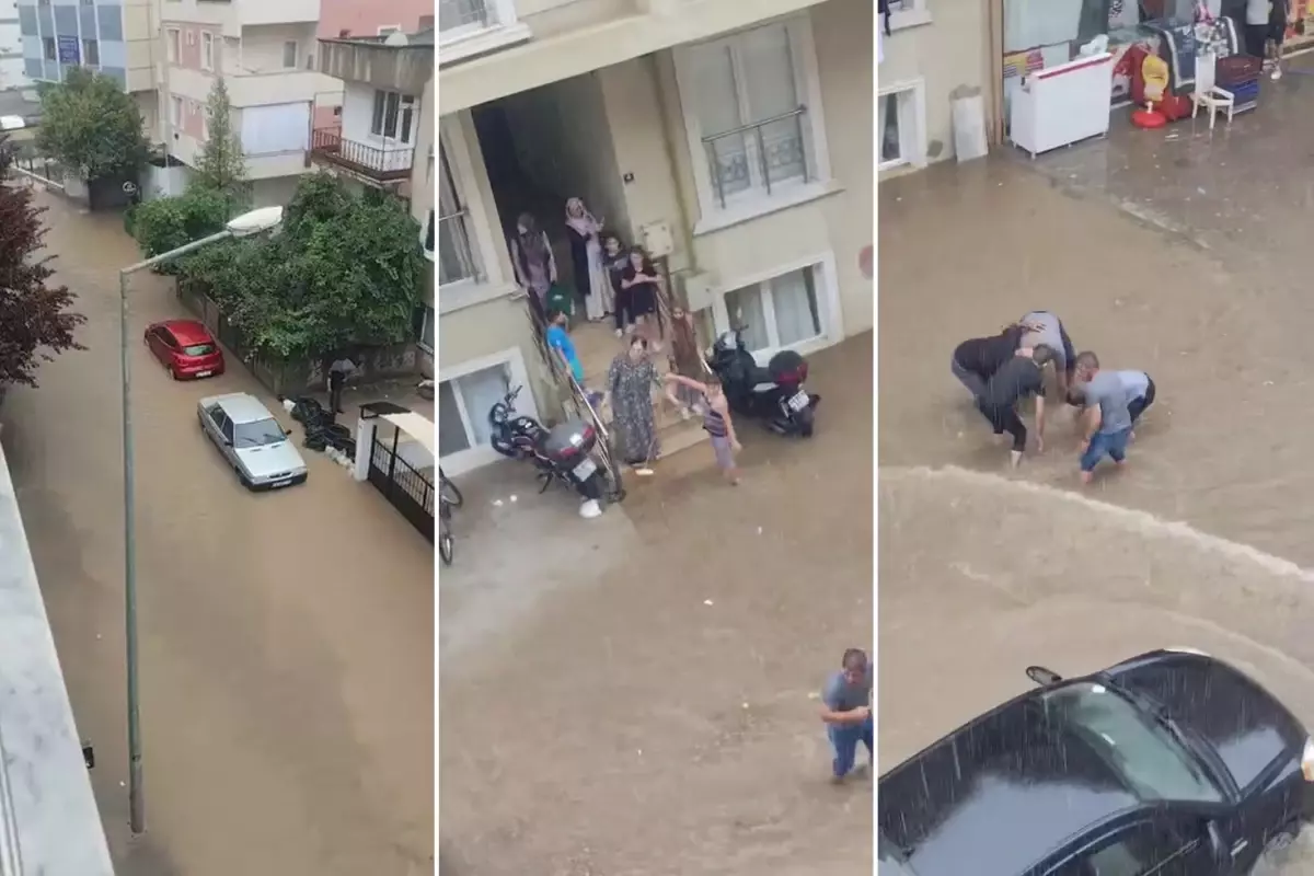 Bursa'yı sağanak vurdu! Evleri su bastı, sular dize kadar çıktı