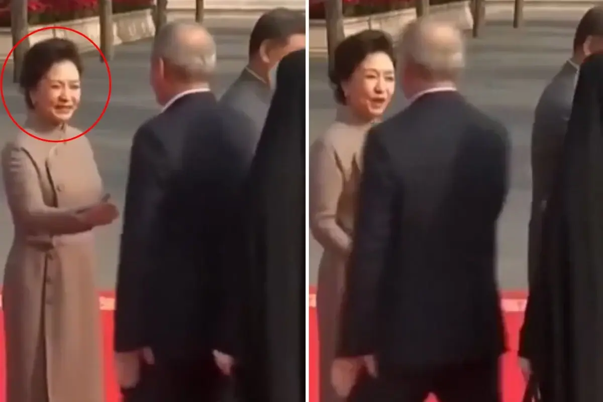 Eli havada kalan Çin'in First Lady'si fena bozuldu
