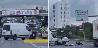 Tırın altında kalmaktan son anda kurtuldu