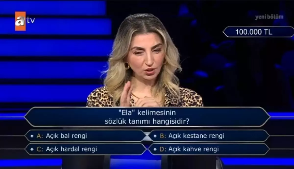 'Ela' kelimesinin sözlük tanımı hangisidir?