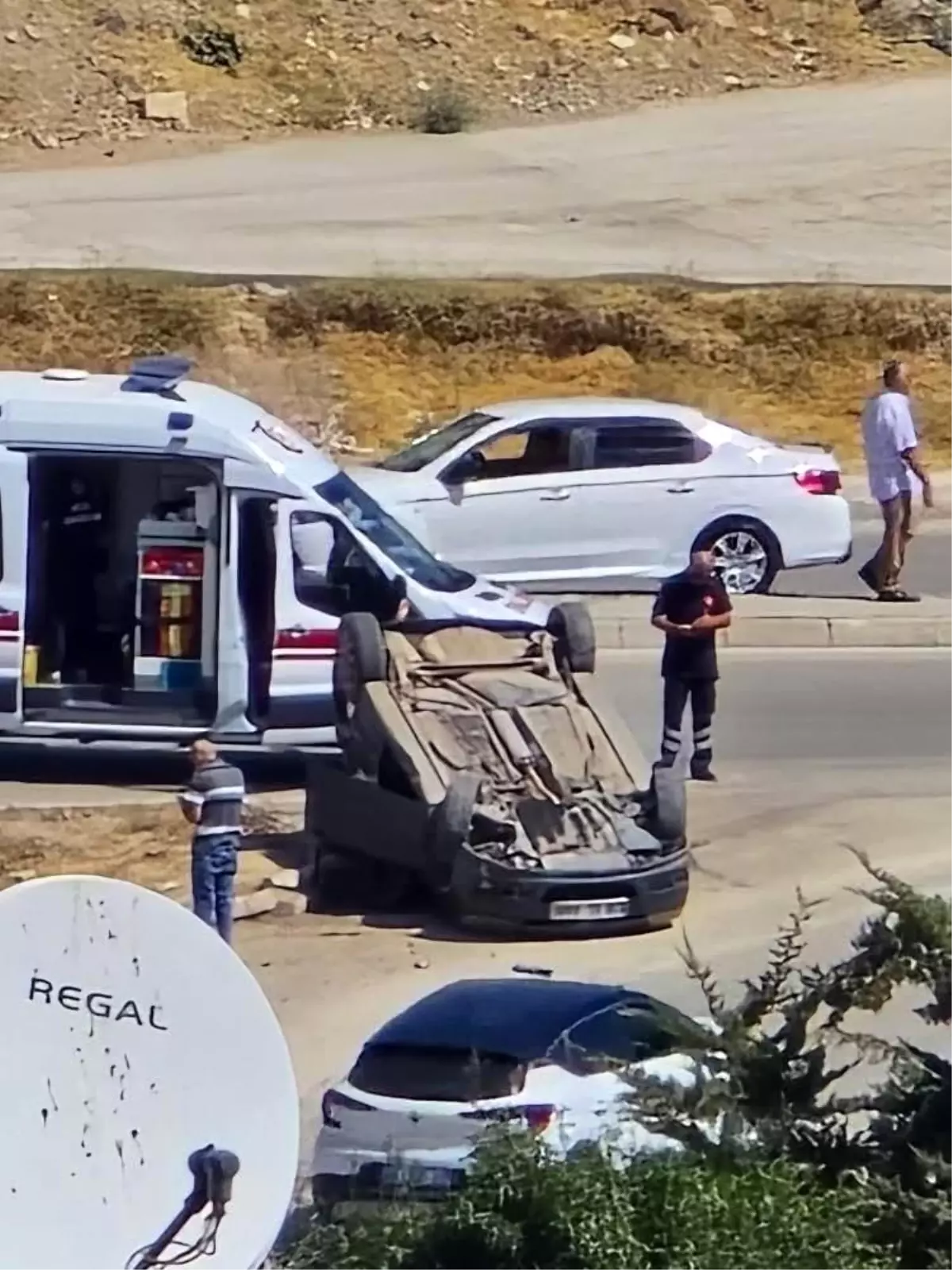Elazığ'da Takla Atan Araçta Sürücü Hafif Yaralandı