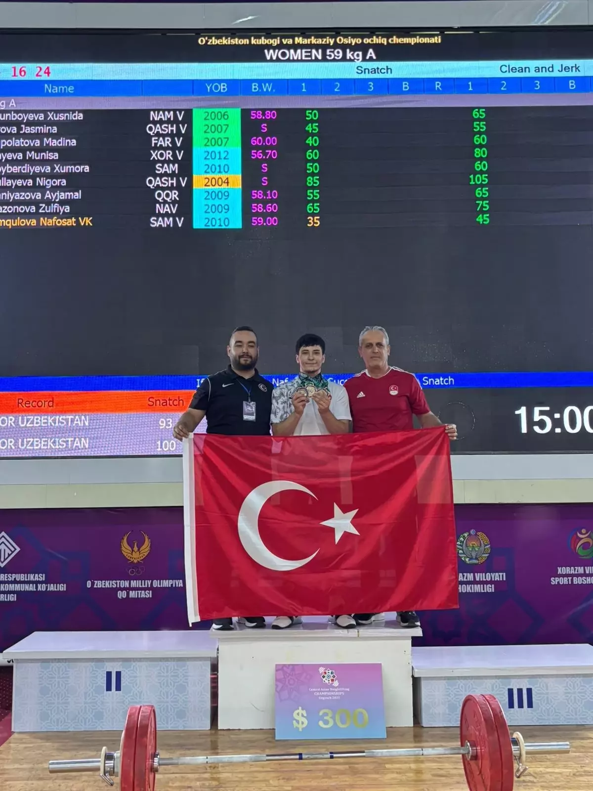 Adem Algül, Asya Central Halter Turnuvası'nda Şampiyon Oldu