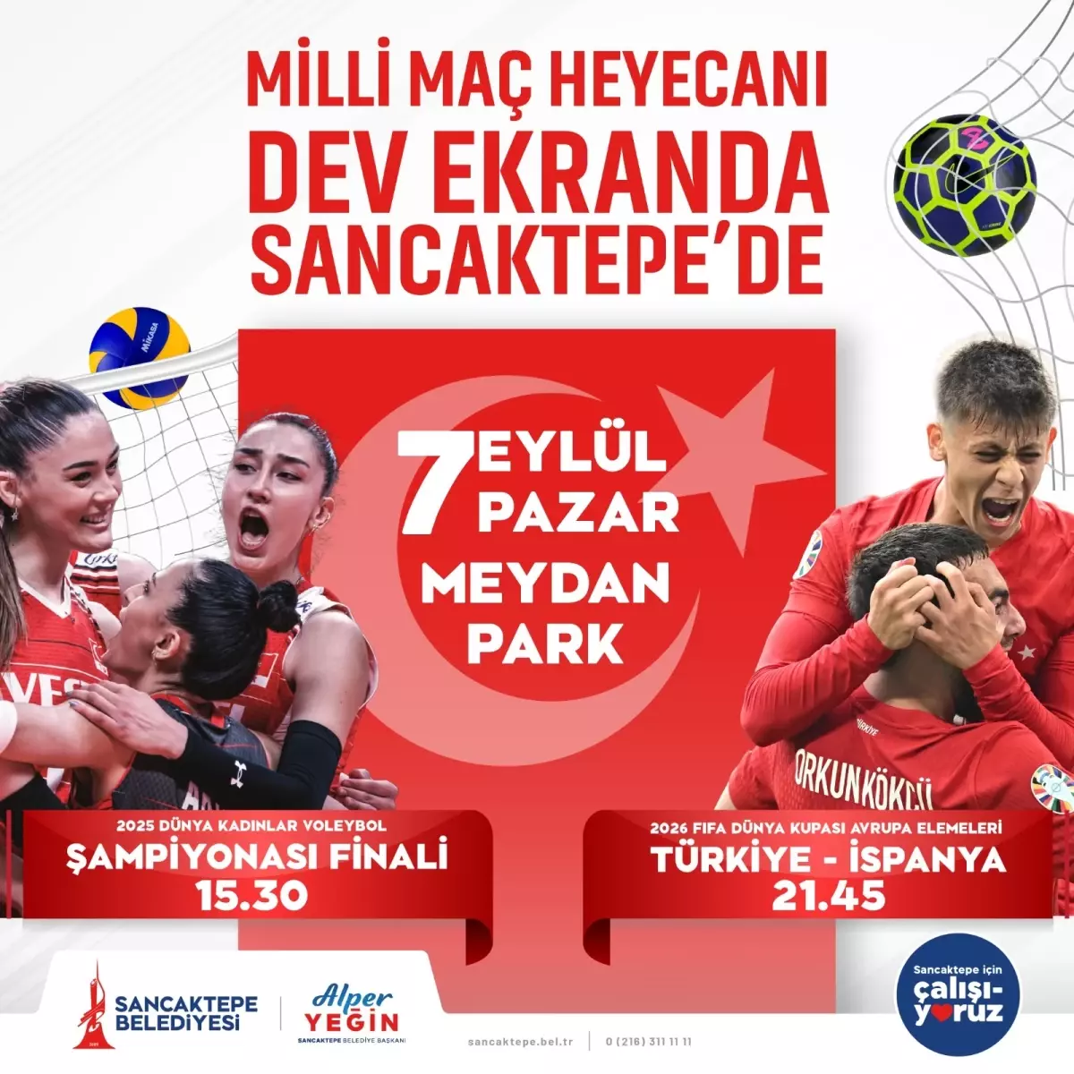 Sancaktepe Belediyesi, Voleybol ve Futbol Müsabakalarını Dev Ekranda Yayınlayacak