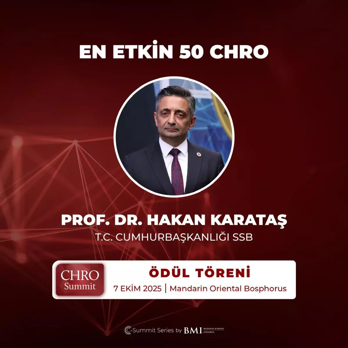 Savunma Sanayii Başkan Yardımcısı Hakan Karataş, En Etkin 50 CHRO Listesinde Yer Aldı