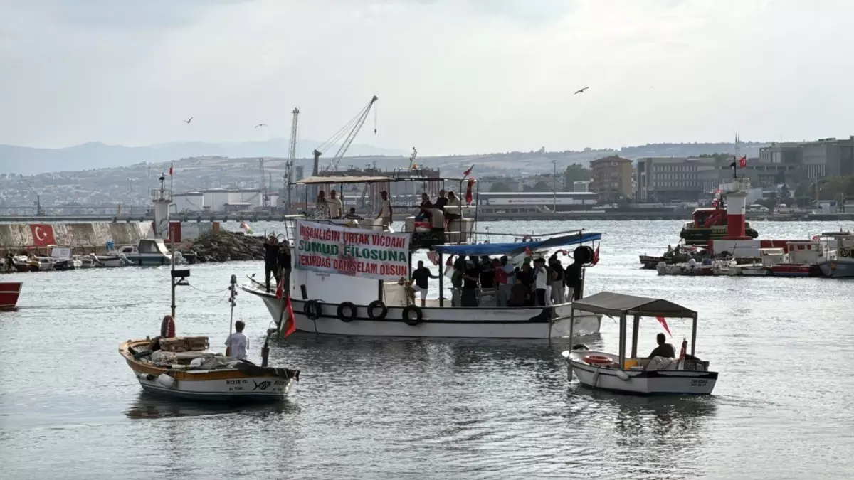 Tekirdağ'dan Gazze'ye Destek Gösterisi
