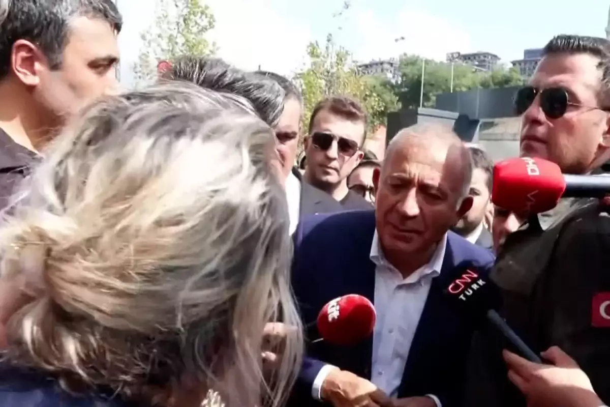 Binaya girişi sırasında Gürsel Tekin'in karşısına dikildi: Baksana halime, böyle gelinmez