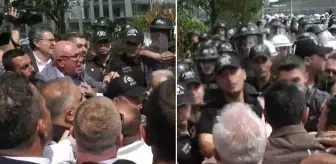 CHP il binası önünde gerginlik! Tansiyon bir anda yükseldi