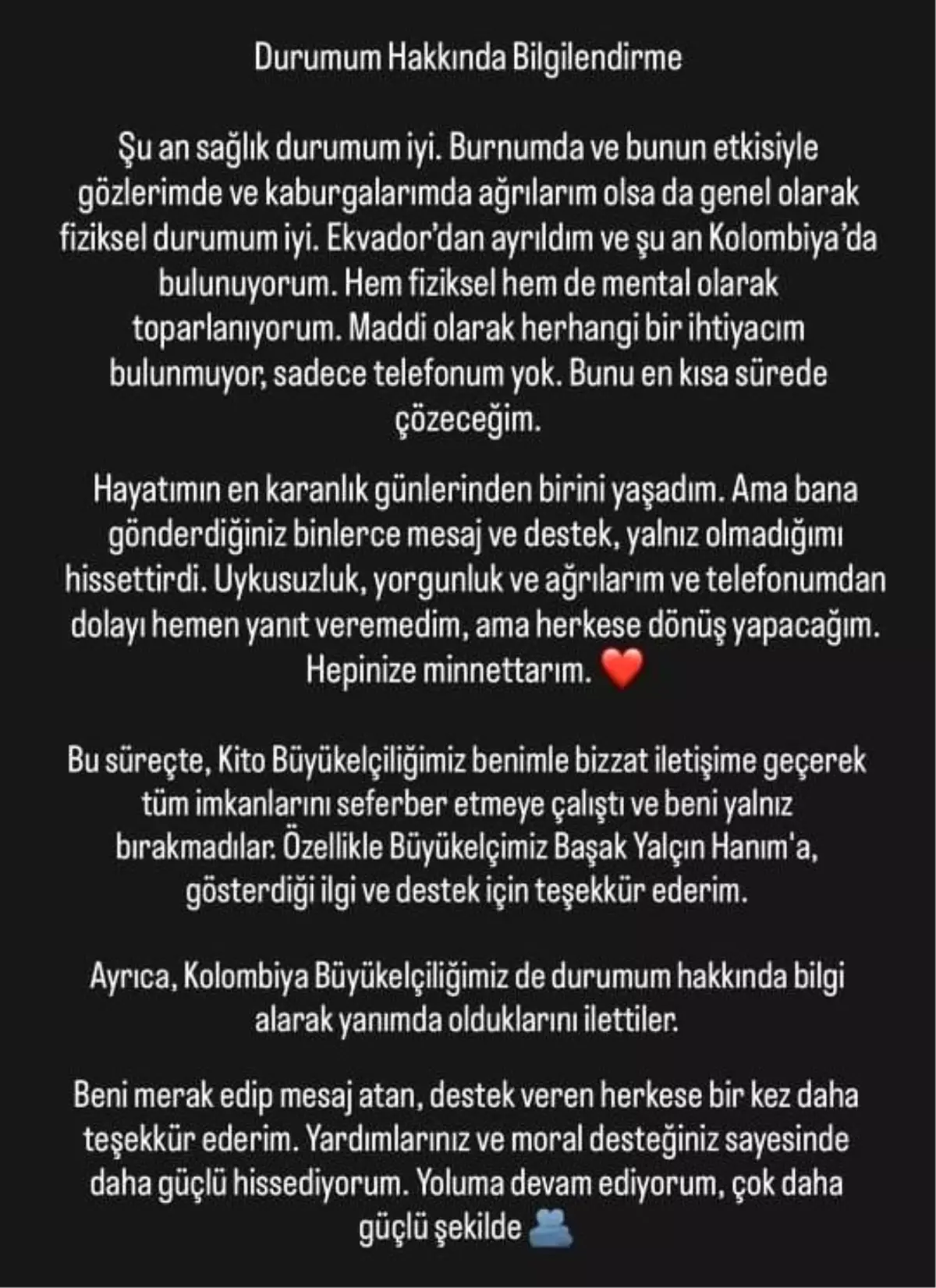 Ekvador'da Kaçırılan Türk Gezgin Taha Yaman Kılınak'tan Yardım Çağrısı