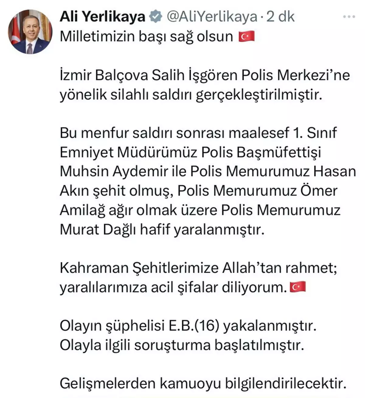 İzmir'de Polis Merkezine Silahlı Saldırı: 2 Polis Şehit Oldu