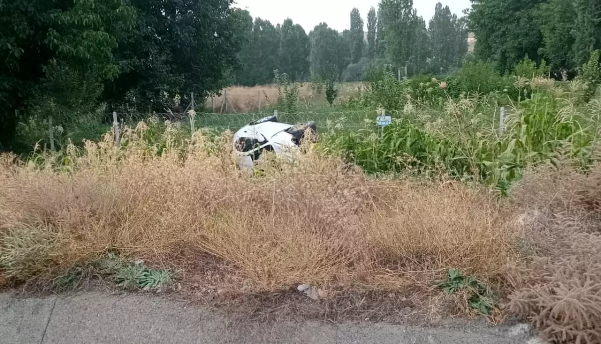 Beyşehir'de Otomobil Mısır Tarlasına Devrildi: 2 Yaralı