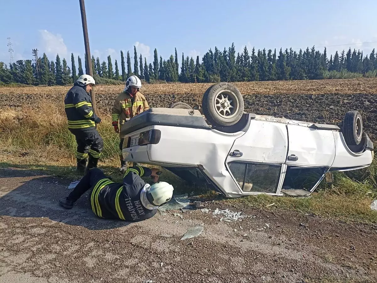 Hatay'da Takla Atan TOFAŞ'ta İki Kişi Yaralandı