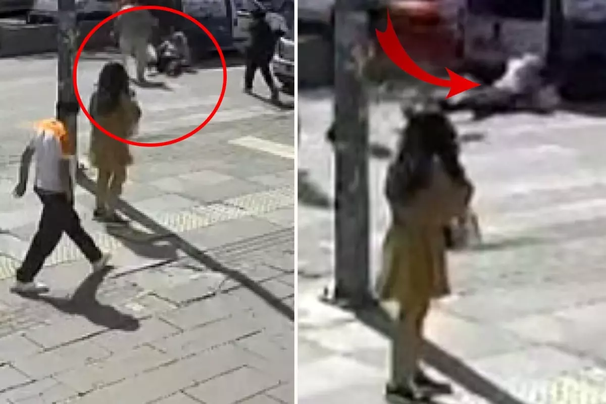 Tartıştığı kadına yumruk atıp kaçtı